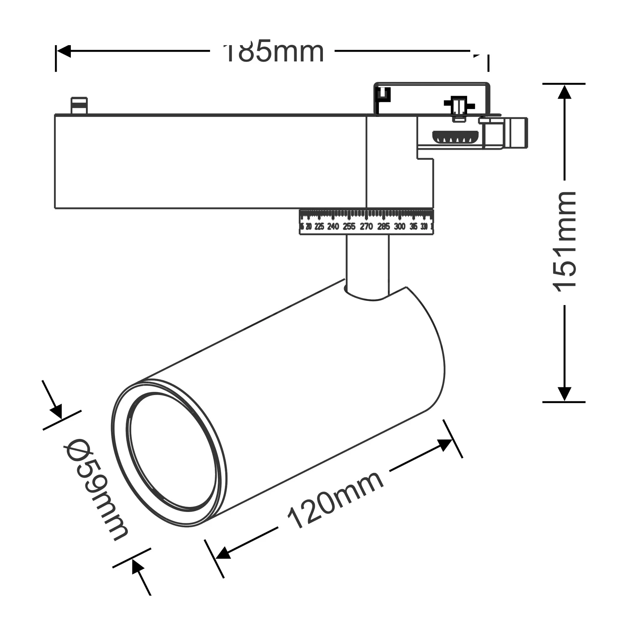 Alba 15 Tracks Luminaires Dlux Track Fitting 11-15W